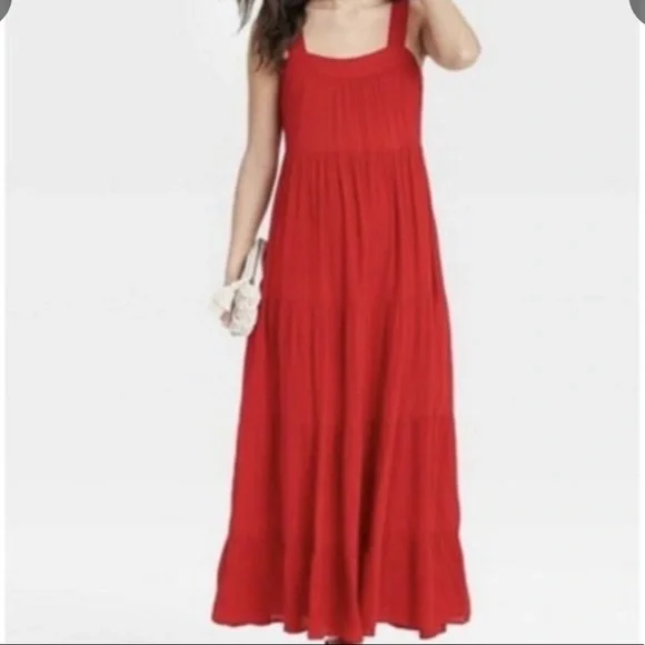 knee length dresses for ladies Knox Maxi Dress Black / Red Floral